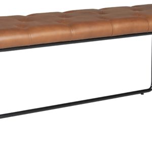 Donford - Brown / Black - Upholstered Accent Bench
