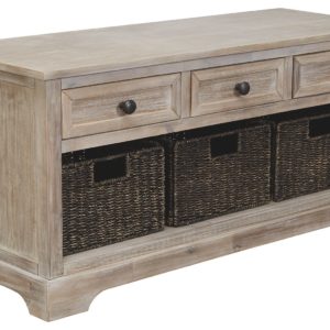Oslember - Light Brown - Storage Bench