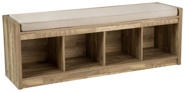 Gerdanet - Beige - Bench With 4 Open Storages