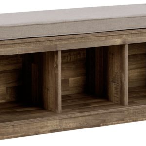 Gerdanet - Beige - Bench With 3 Open Storages