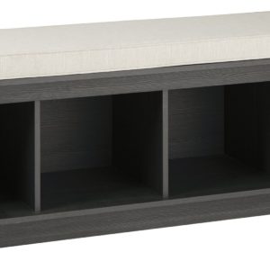 Yarlow - Dark Gray - Bench With 4 Open Storages