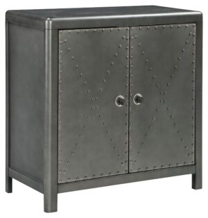 Rock - Gunmetal Finish - Accent Cabinet - 2 Door