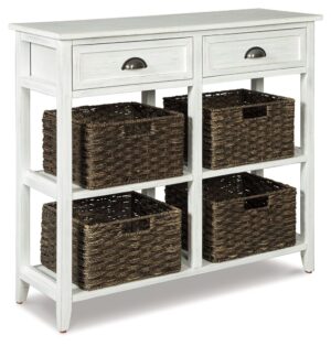 Oslember - White - Console Sofa Table
