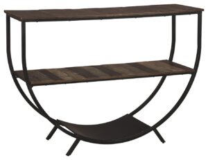 Lamoney - Gray / White/brown - Console Sofa Table