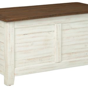 Dashbury - Antique White / Brown - Storage Trunk