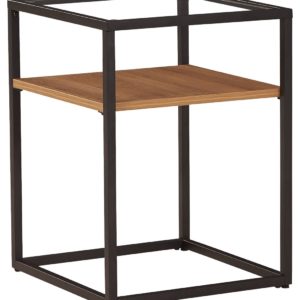 Harrelburg - Light Brown / Black - Accent Table