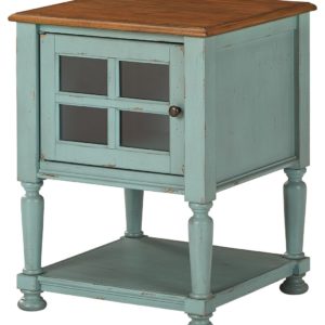 Mirimyn - Teal / Brown - Accent Cabinet