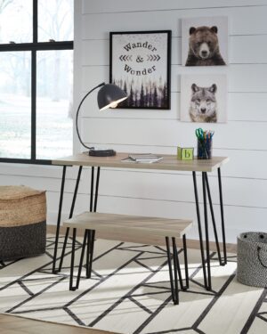 Blariden - Brown / Black - Desk W/Bench