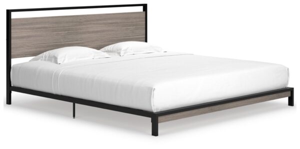 Dontally - Gray / Black - King Platform Bed