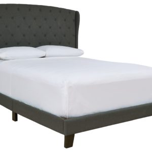 Vintasso - Charcoal - Queen Uph Hdbd/Ftbd/Roll Slats
