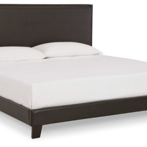 Mesling - Dark Brown - King Upholstered Bed