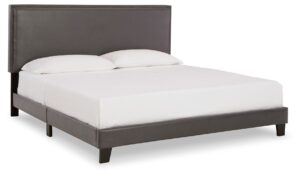 Mesling - Gray - King Upholstered Bed