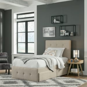 Gladdinson - Gray - Twin Upholstered Storage Bed