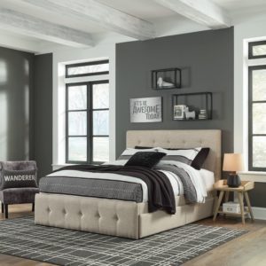 Gladdinson - Gray - Full Upholstered Storage Bed
