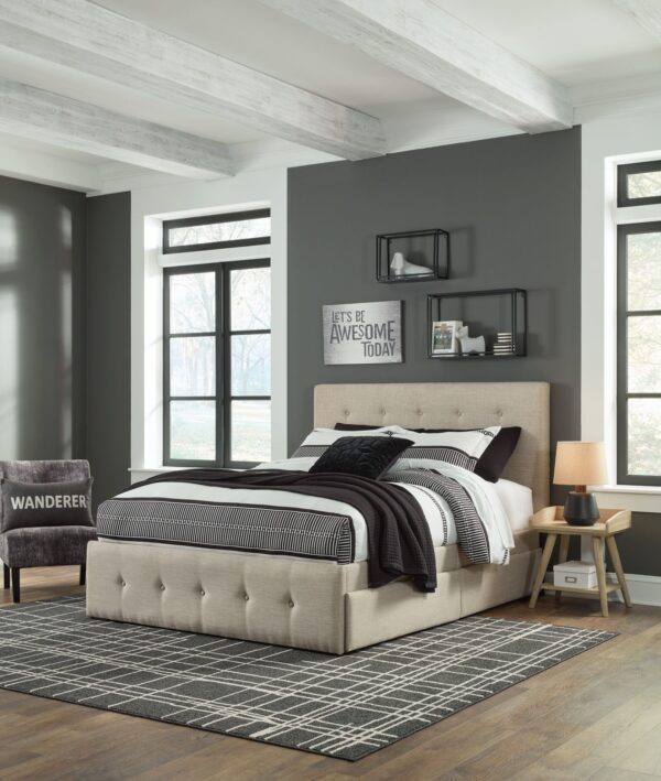 Gladdinson - Gray - Full Upholstered Storage Bed