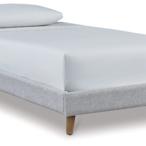 Tannally - Beige - Twin Uph Platform Bed