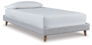 Tannally - Beige - Twin Uph Platform Bed