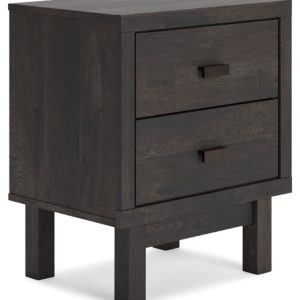 Toretto - Charcoal - Two Drawer Night Stand