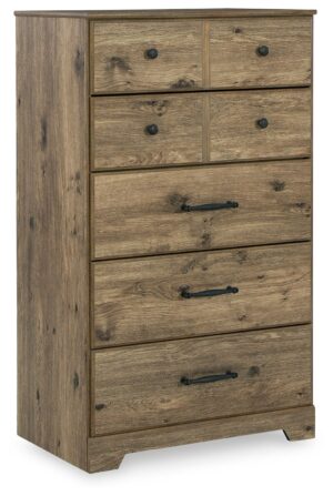 Shurlee - Light Brown - Five Drawer Chest