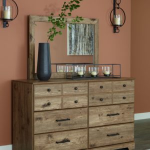 Shurlee - Light Brown - Dresser, Mirror