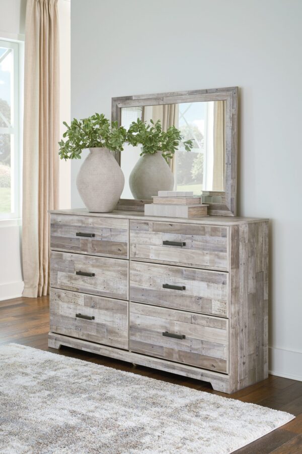 Hodanna - Whitewash - Dresser, Mirror