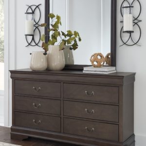Leewarden - Dark Brown - Dresser, Mirror