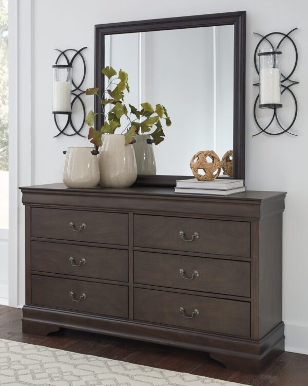 Leewarden - Dark Brown - Dresser, Mirror