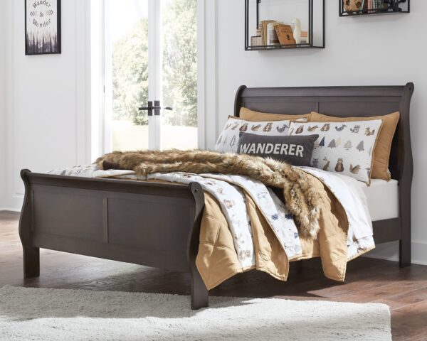 Leewarden - Dark Brown - Full Sleigh Bed