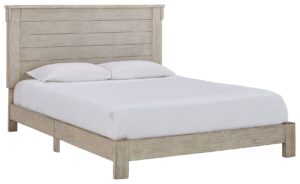 Hollentown - Whitewash - Queen Panel Bed