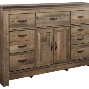 Trinell - Brown - Dresser With Fireplace Option