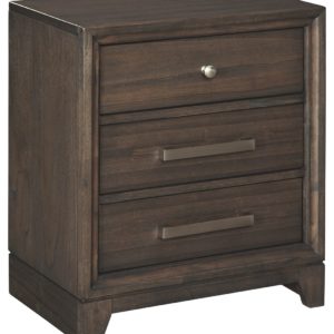 Brueban - Brown - Three Drawer Night Stand
