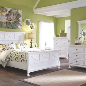 Kaslyn - White - Queen Panel Bed