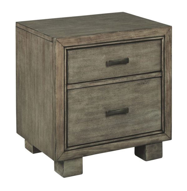 Arnett - Gray - Two Drawer Night Stand