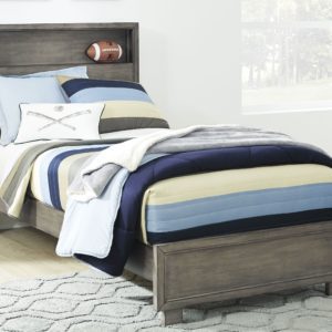 Arnett - Gray - Twin Bookcase Bed
