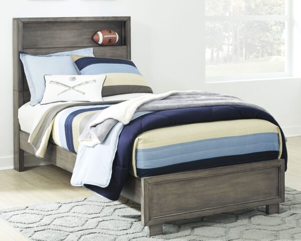 Arnett - Gray - Twin Bookcase Bed