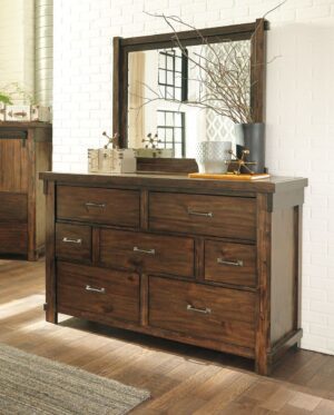 Lakeleigh - Brown - Dresser, Mirror