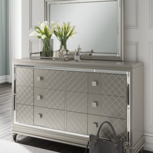 Chevanna - Pearl Silver - Dresser, Mirror