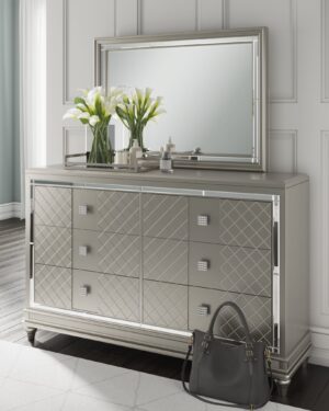 Chevanna - Pearl Silver - Dresser, Mirror