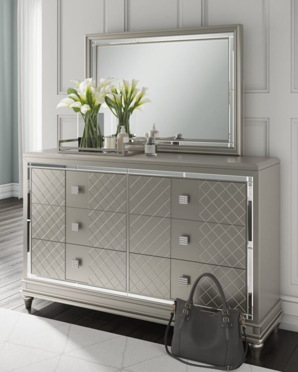 Chevanna - Pearl Silver - Dresser, Mirror