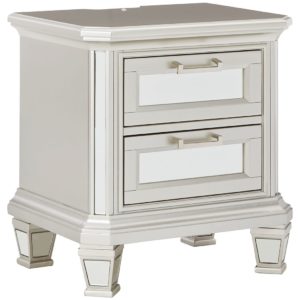 Lindenfield - Silver - Two Drawer Night Stand