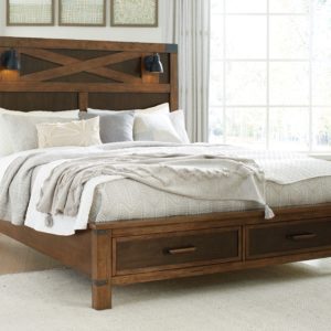Wyattfield - Two-tone - Queen Panel Bed With 2 Storage Drawers