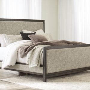 Burkhaus - Brown - King Upholstered Bed
