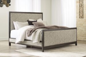 Burkhaus - Brown - King Upholstered Bed