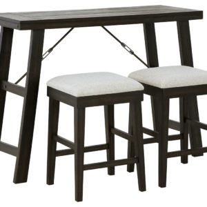 Noorbrook - Antique Black - Rect Drm Counter Tbl Set(Set of 3)
