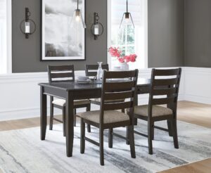 Ambenrock - Almost Black - 5 Pc. - Dining Table, 4 Side Chairs