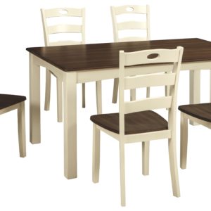 Woodanville - Cream / Brown - Dining Room Table Set (Set of 7)