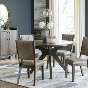 Wittland - Dark Brown - 6 Pc. - Dining Room Table, 4 Side Chairs, Bar Cabinet
