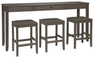 Caitbrook - Gray - Rect Drm Counter Tbl Set(Set of 4)