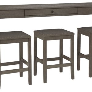 Caitbrook - Gray - Rect Drm Counter Tbl Set(Set of 4)