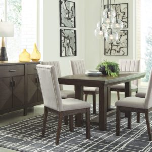 Dellbeck - Brown - 7 Pc. - Extension Table, 6 Side Chairs